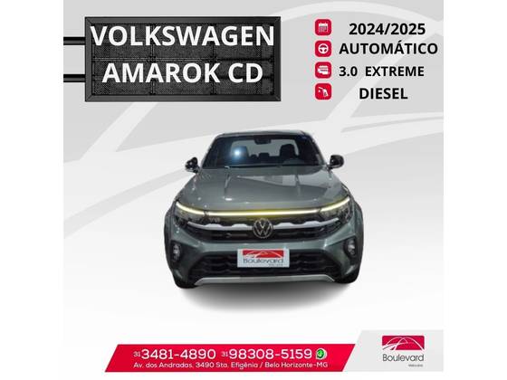VOLKSWAGEN AMAROK 3.0 V6 TDI DIESEL EXTREME CD 4MOTION AUTOMÁTICO VOLKSWAGEN AMAROK 3.0 V6 TDI DIESEL EXTREME CD 4MOTION AUTOMÁTICO